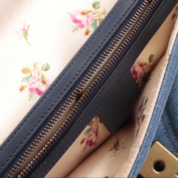 Gucci Limited Edition Japan Quilted Denim Pearly GG Marmont Bag - Picture 6 of 8